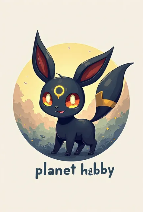 Logo TCG (umbreon original toon) with “Planet Hobby” For logo circle 