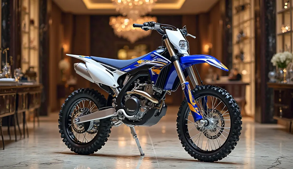 2025 YAMAHA YZ350 at luxury showroom full front 