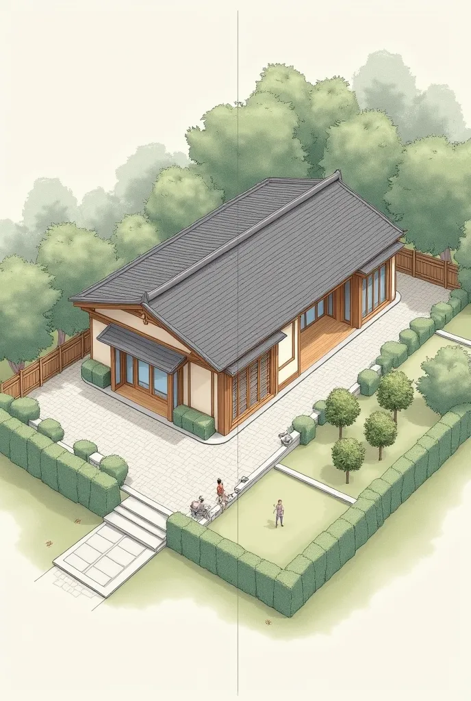 A plan of a small korean house