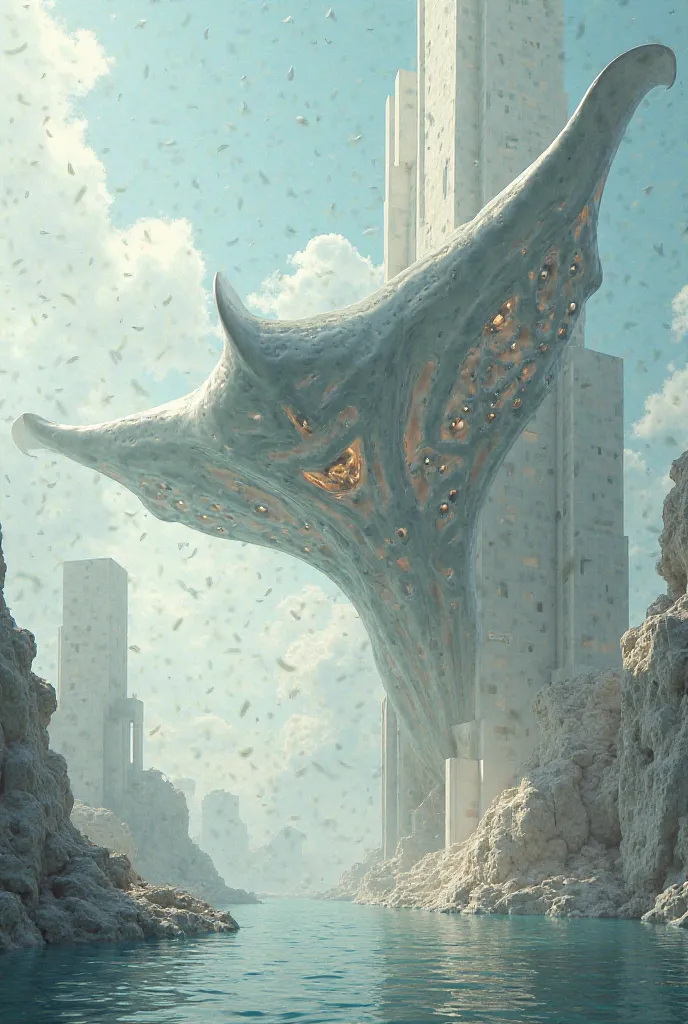 Manta ray in metaphorical concept of architecture
