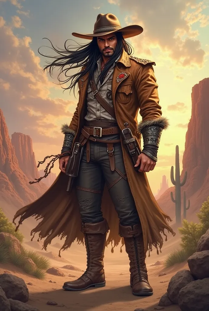 I Want A Picture To Put The Wild West Costume Of Yasuo Character In League Of Legend On Youtube Video Cover With AI