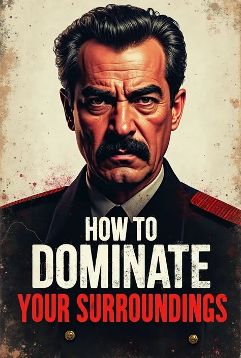 with a picture of a book with a picture of Saddam Hussein entitled" How do you dominate your surroundings"