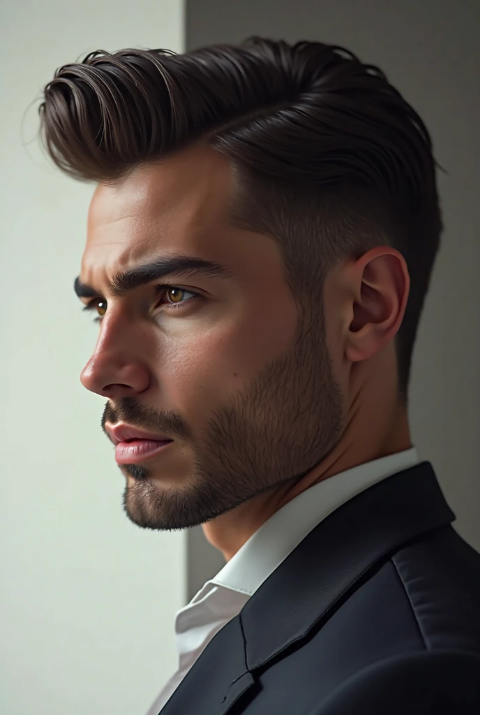 Create sexy man's beautiful face profile 