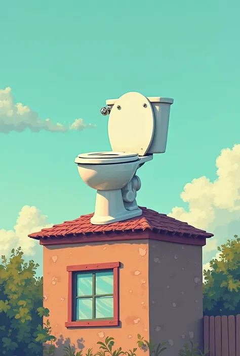 Skibidi toilet on house