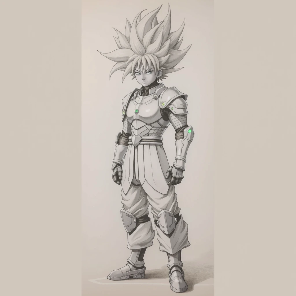 create concept art, of the Ikki ,  the  full body, full armor, standing, improve the image with the design done by Shingo Araki, palette color Ikki's, 