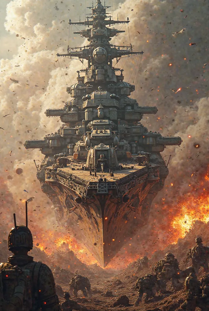 warhammer battleship "mars" is all in guns bombing explosions