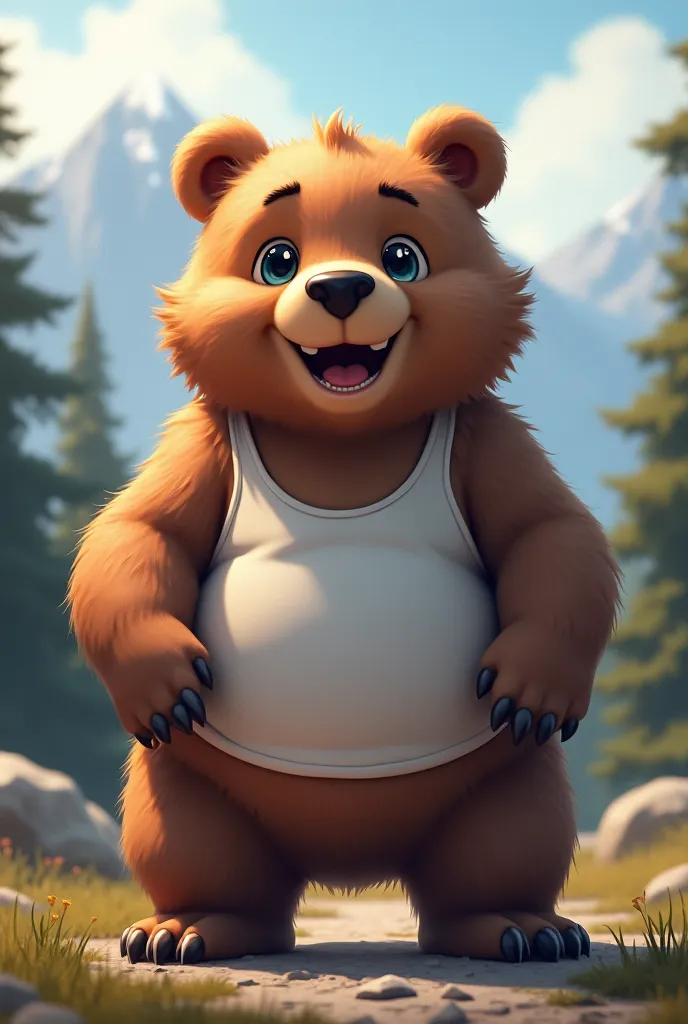 4k, high resolution, best quality, perfect colors, perfect shadows, perfect lighting, portrait shot, front view, posted on e621, furry body, solo, anthro brown bear, (monotone brown fur:1.3), male, correct anatomy, (photorealistic fur, detailed fur, epic, ...