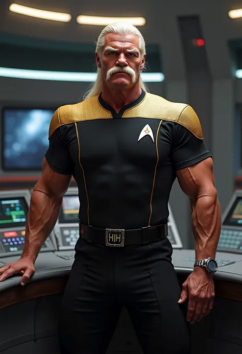 Hulk Hogan reimagined as Capatain Pike from Star Trek Strange New Worlds