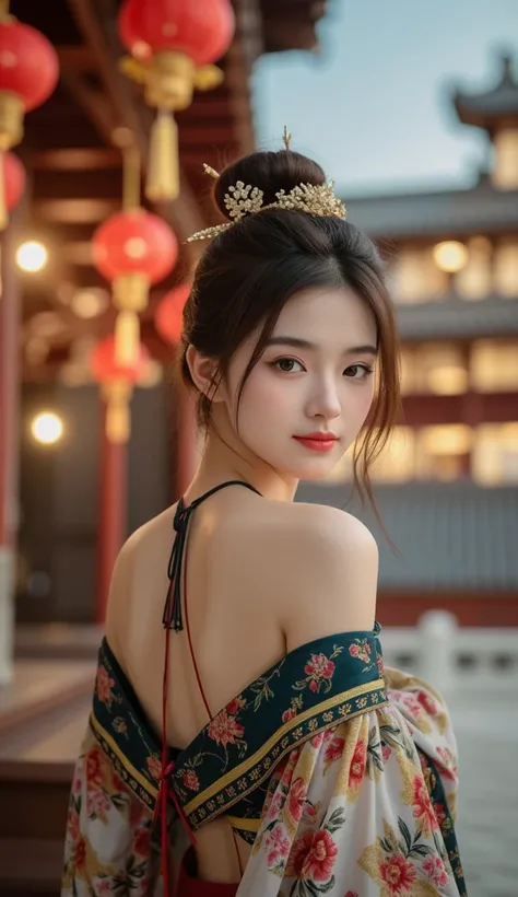 cute beautify young pretty chinese idol is smile and wear beautify outfits and beautiful dress, reflecting the cultural essence of the location. 🌍 Randomized Travel Theme: She is gracefully dressed in an outfit inspired by a randomly selected world culture...