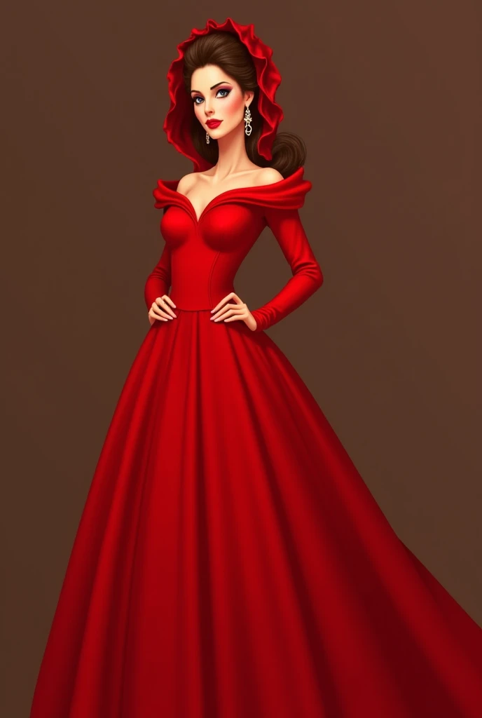 . Create a realistic picture
 For a woman wearing a long dress with long sleeves in red (As in the previous pictures )She puts a foulard on her head and receives the gift of a bottle of perfume from her husband
The dress is covered and not very long
Focus ...