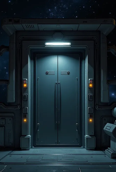 Based on the last image you created, Do the station now with the door closed