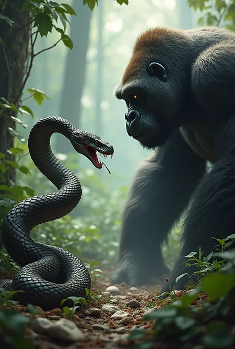 Snake and gorilla 