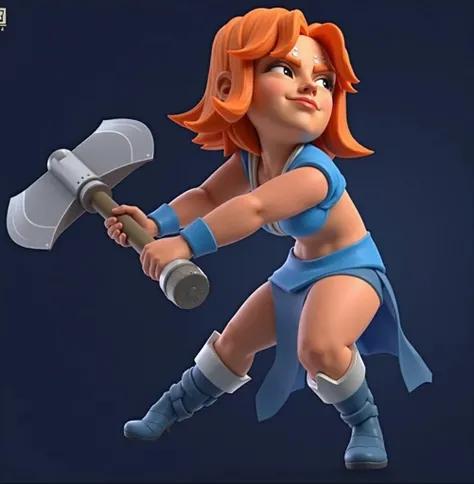 New character in the game "Clash of Clans" Let her be a Valkyrie warrior with angel wings.