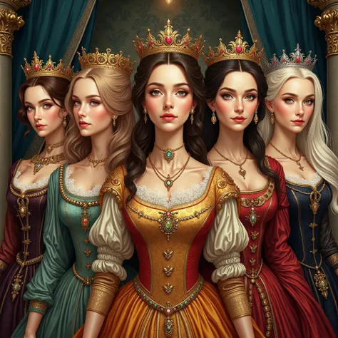 "Intrigue-filled stories of 5 historical queens who made the games of thrones real."