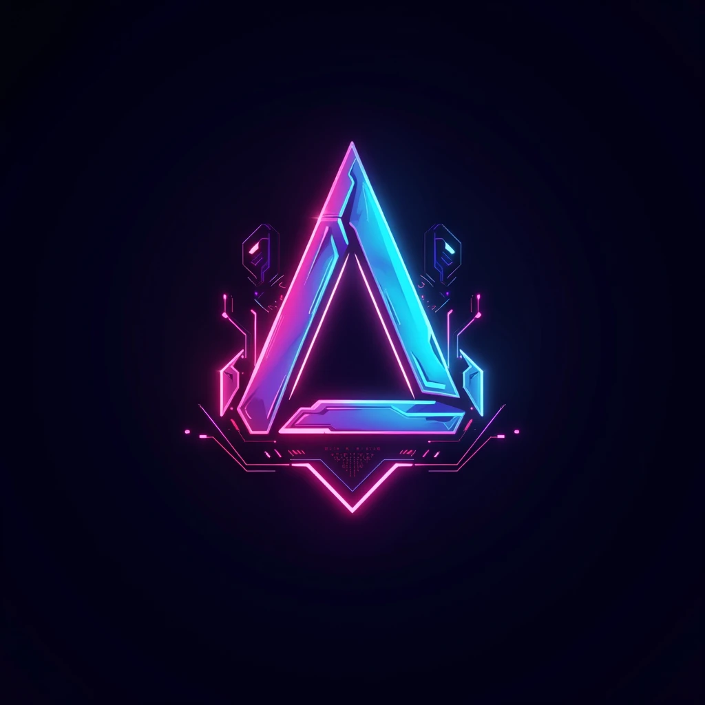 " logo" for youtube game channel. neon . Channel name is AlquisT.