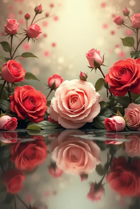 I want a background where the background with roses reflects the vintage style 