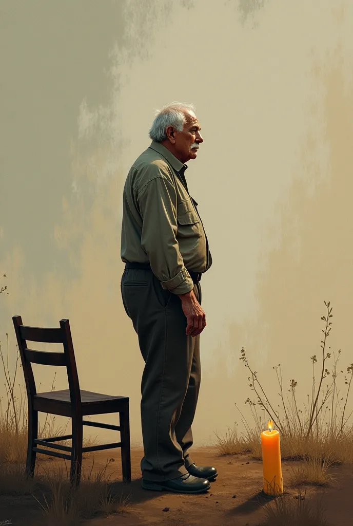 an image of Pepe Mujica that represents from solitude to wisdom