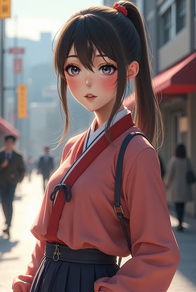 Why put a Korean school uniform on this character and a ponytail 