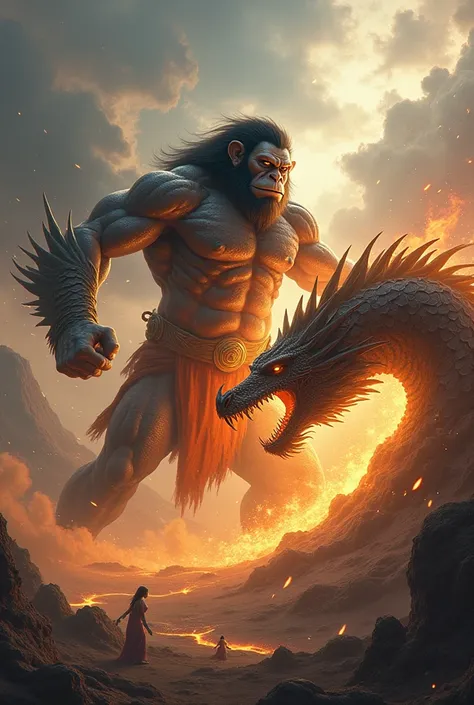 Make Hanuman very very powerful and kill Dragon 