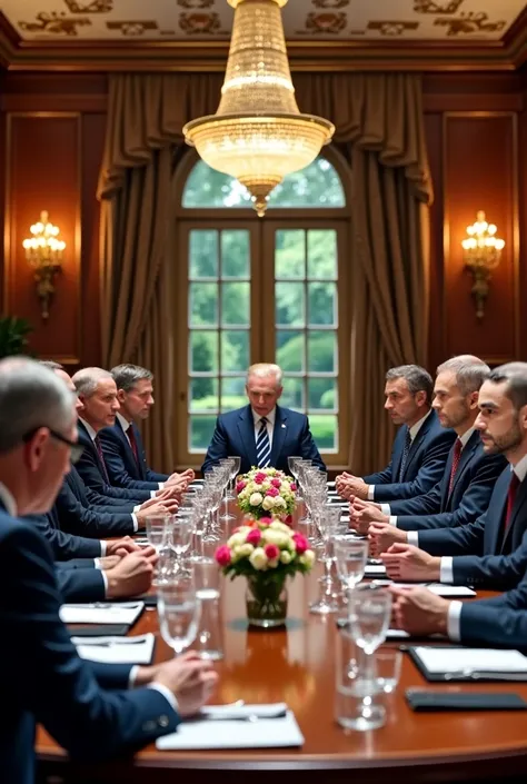 I mean, at the head of a table where Trump, Putin and world presidents sit