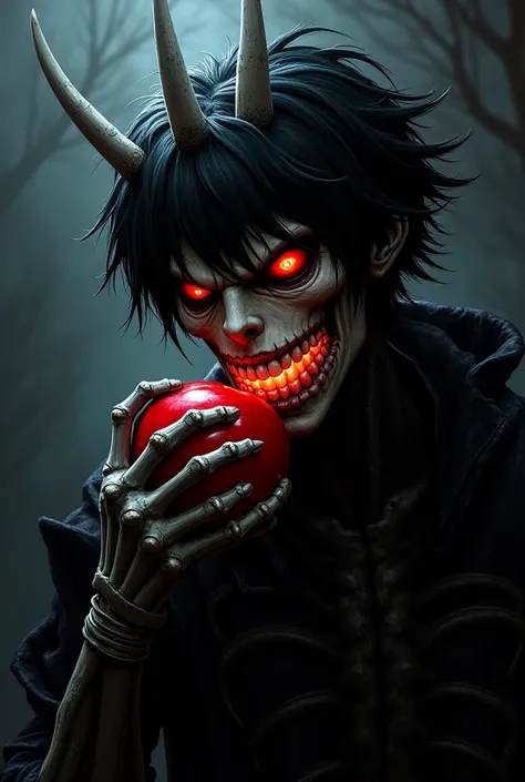 death note,ryuk,eat apple