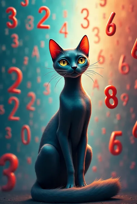 112 numbers with a cat