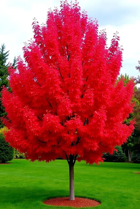 Redpointe Maple (Acer rubrum 'Frank Jr.')
Celebrated for its exceptional form and vibrant red fall foliage, this maple grows to about 45 feet tall and is both heat and drought-tolerant. 
HOUSE DIGEST