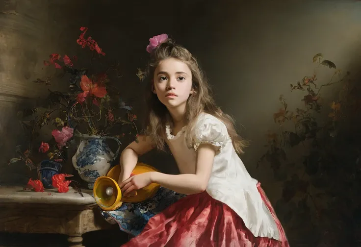  Young girl,  creative improvisation (Created by Nicolas de Cressy)