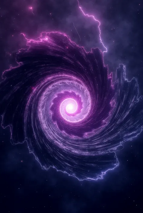 Create one with a vortex-shaped background with purple, black, and dark blue. 