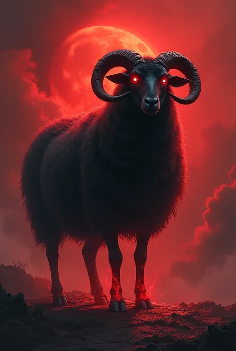 Demonic black and red sheep 