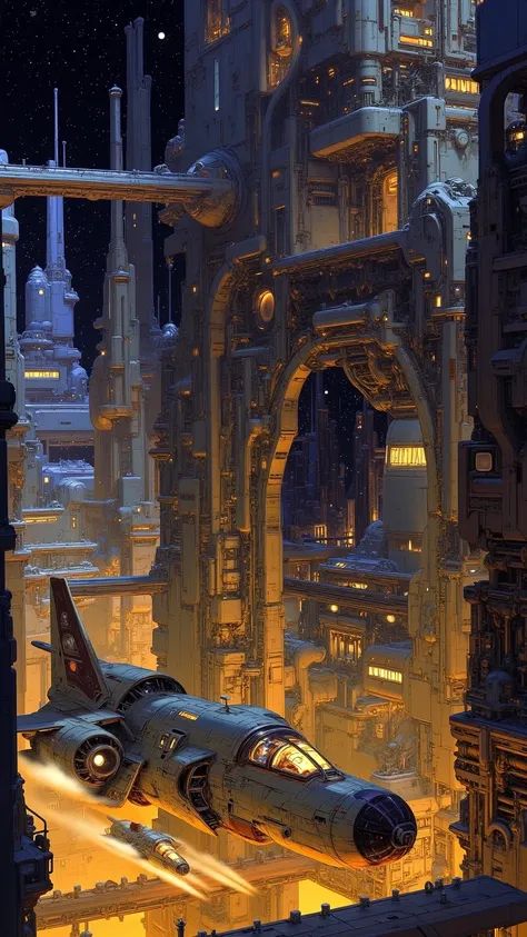 realism, realistic,1spaceship,(((rectangular shape))) ,  (((flying deep space))), Masterpiece by Syd Mead Style, cSyd Mead Style style, retro sci-fi spaceship, inspired by Josan Gonzalez, beeple and jean Giraud, background cyberpunk spaceship, beautiful sc...