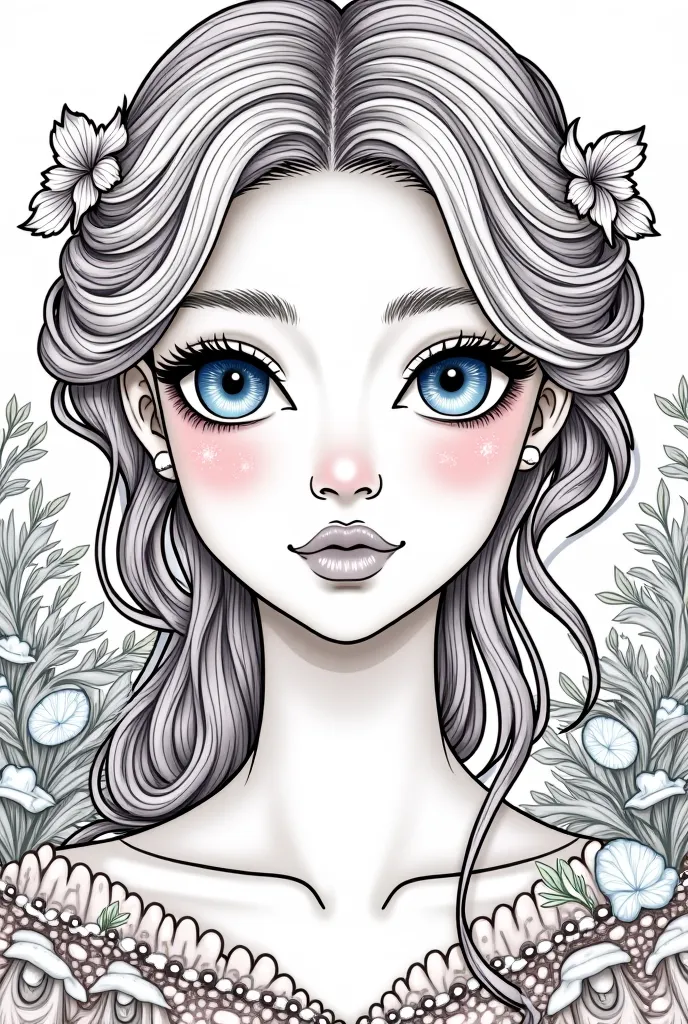 Create coloring pages for pretty girls