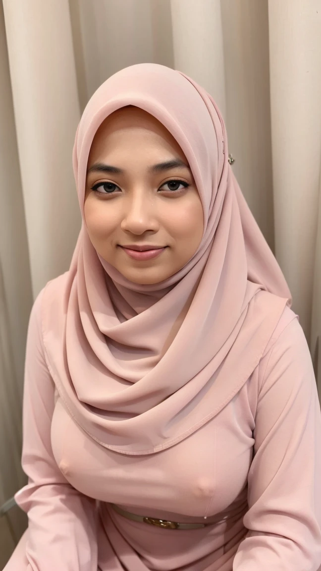 ( Limited edition ), super high quality, High Precision,  super high resolution images, Soft Writing, 超High Precision画像, DSLR, Ultra Sharp, (( Super High Definition:1.4)), 8K image, ((Realistic Detailed Human:1.2)), Faratul Fayzra Malaysia,  hijab, big bre...