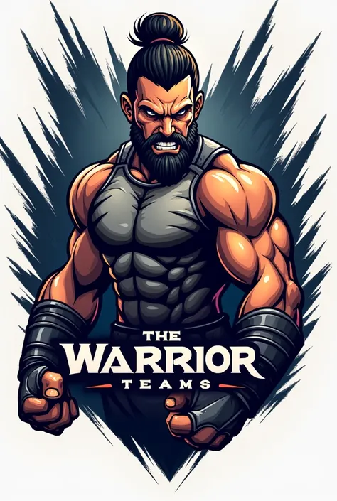 logo for high competition volleyball equipment,  team name "the warrior'