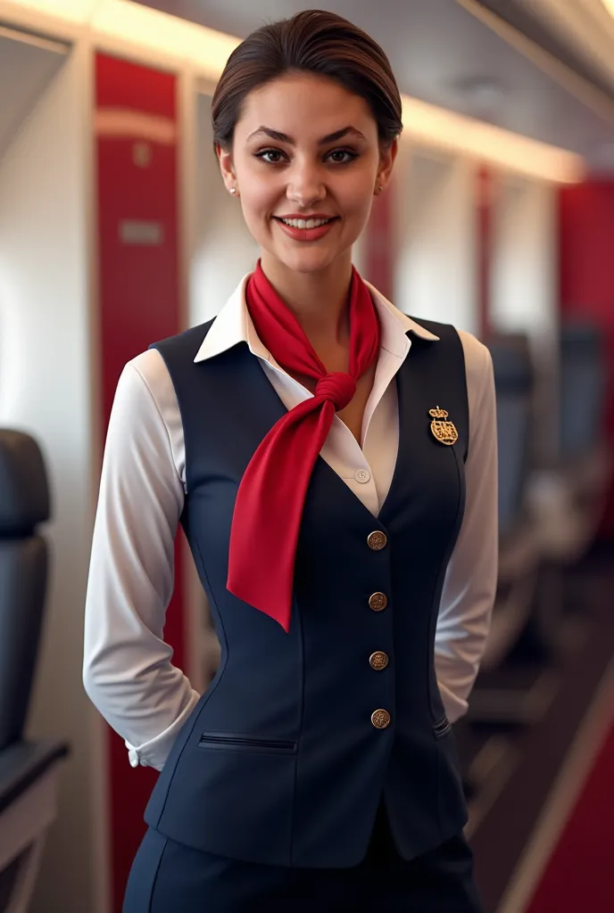 Transform me into an Emirates flight attendant 