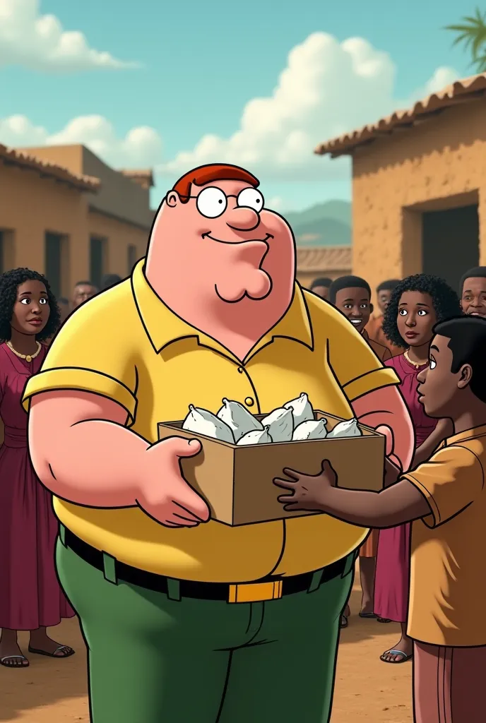 Play Peter Griffin helping Africans by donating food