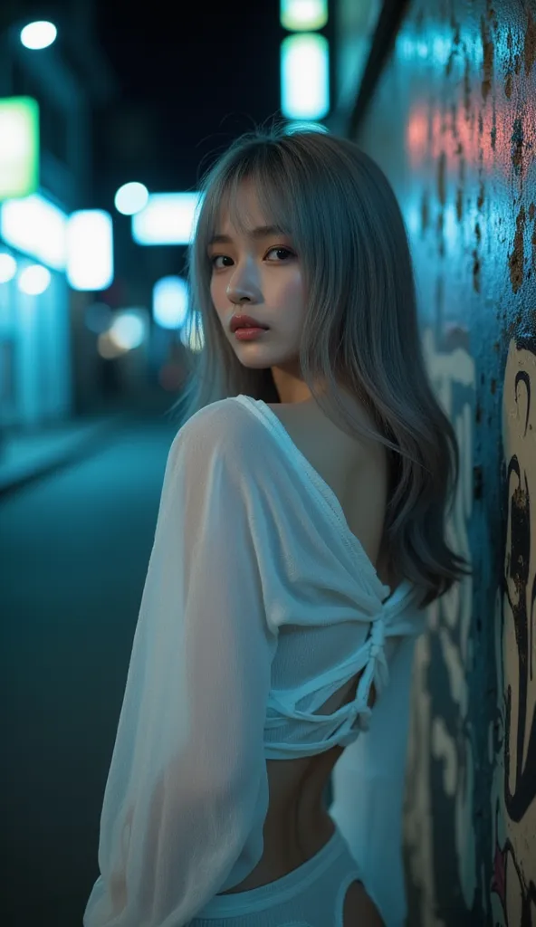  masterpiece:1.3、Evening City、( Photo  realistic :1.4),   Realistic detailed ,   textured skin、 high resolution,Bokeh,  details、( masterpiece:1.3), Verism、(8k,      by Nomi ,    RAW photo,    Best Picture Quality: 1.4), (  gray hair 、 bob hair、 hairstyles ...