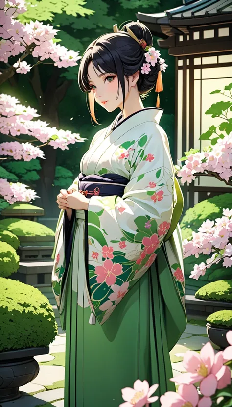 Cherry blossom kimono female anime Heian cute