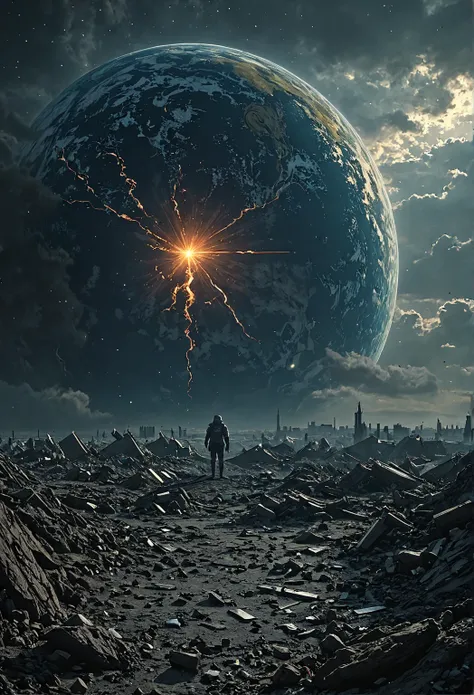 
2033, the planet is devastated due to the fall of the asteroid YR25. The sky is closed, covered in black clouds. Destroyed buildings, desolation and emptiness took over planet earth. Life is almost completely gone. The few remaining humans now walk aimles...