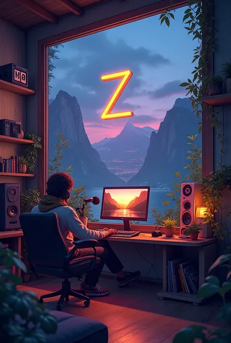 Et maintenant pourrait tu m'écrire Zack en majuscule dans la lettre et dans la lettre Z mettre un studio de musique dans la lettre A mettre des paysages dans la C mettre des images de film et dans la lettre K mettre un setup gaming 