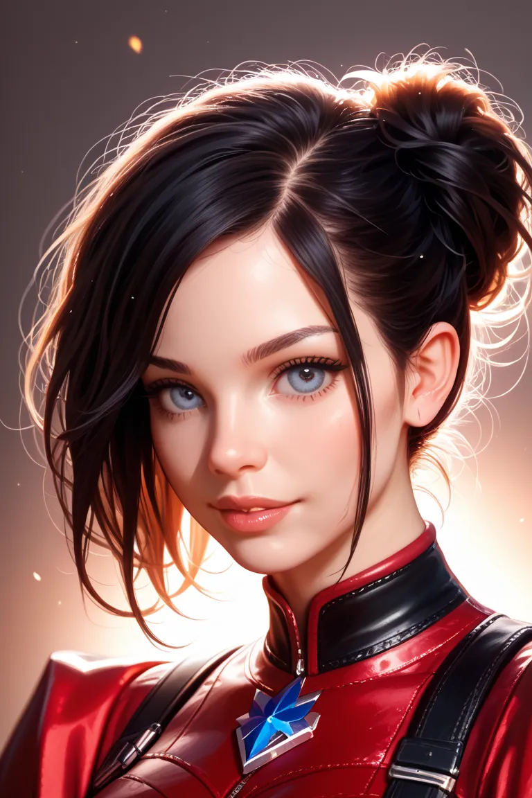 ultra-realism, girl,  black hair, I'm looking at this, close up of face, 