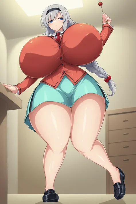 yaegashi nan, senran kagura, senran kagura burst, senran kagura new link,Inazuma , ,, gigantic breasts, gigantic ass, giant thighs, Prompt: masterpiece, score_9, score_8_up, score_7_up, source_anime BREAK 1girl,shiny skin, huge breasts, wide hips, thick th...