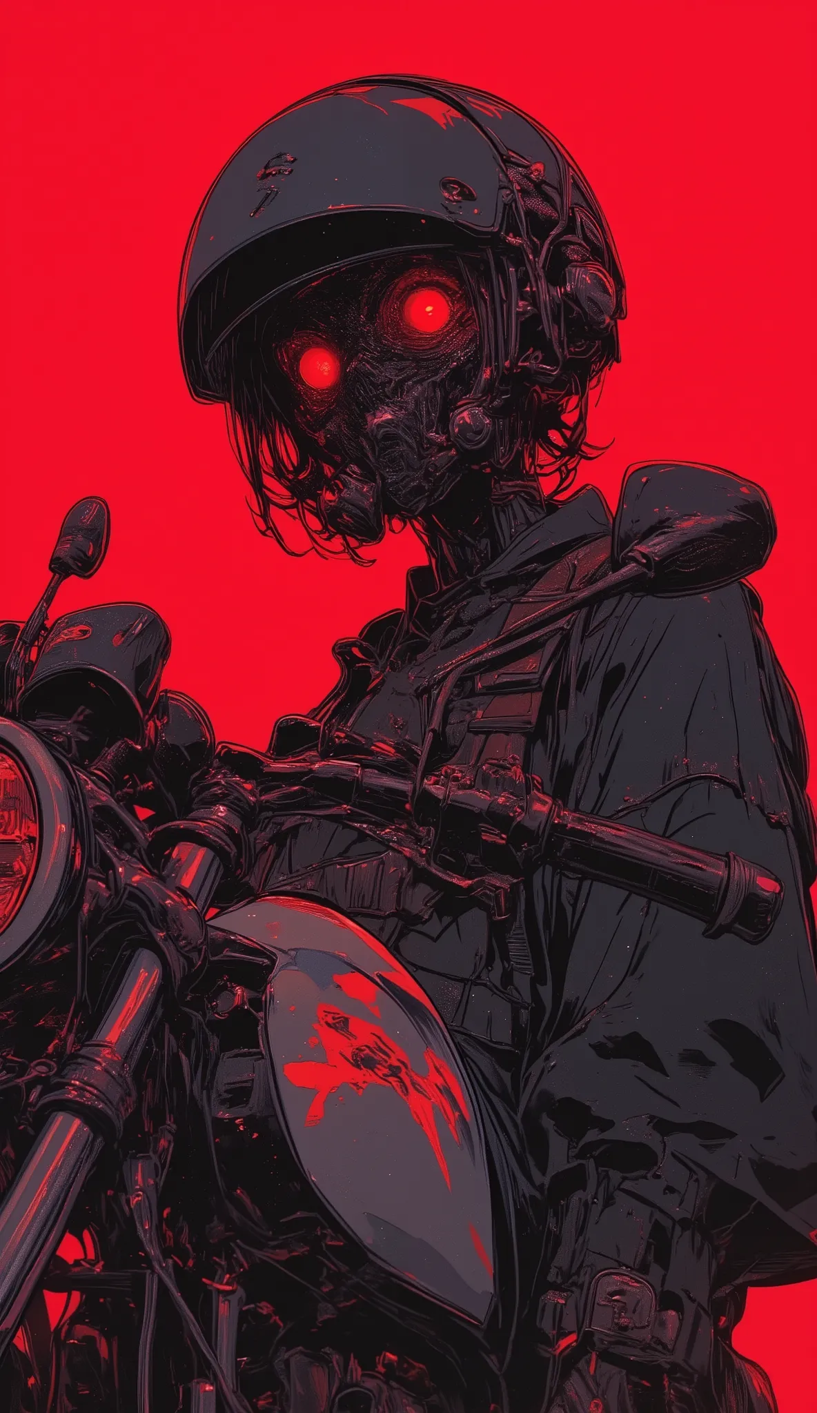 Akira Style Illustration {x} red design motorcycle poster, Akira's motorcycle, Akira motorcycle, Akira art style, Akira japanese art, Akira artstyle, Akira vibes, 19xx :2 Akira movie style : 8, Akira style illustration, Akira, Akira moto, in the style of A...