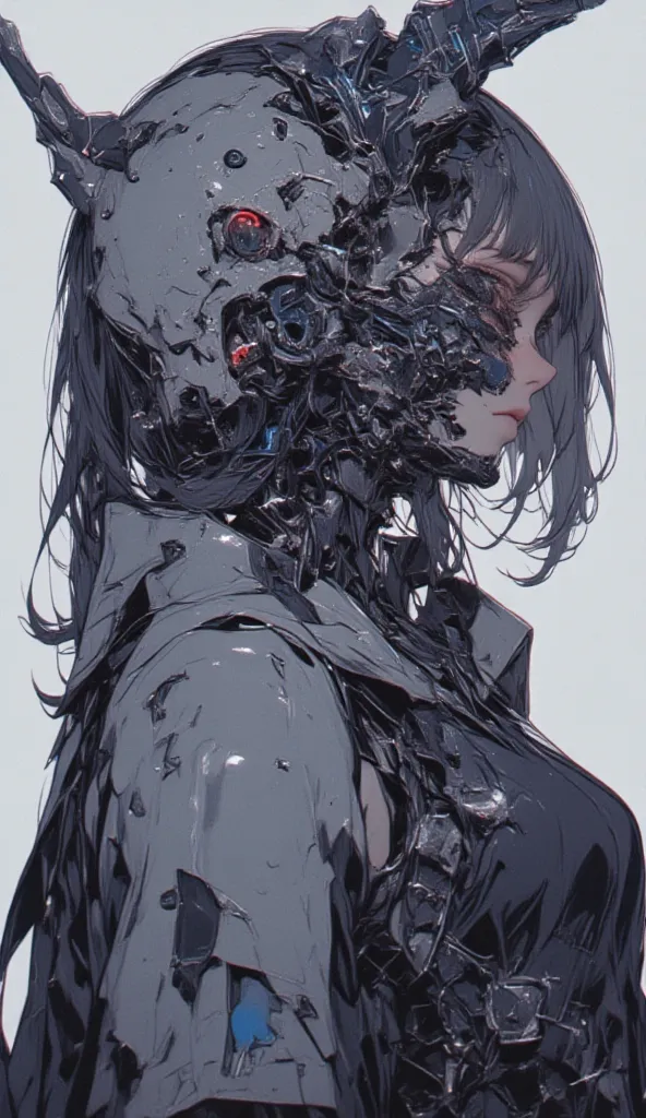 Anime characters with big sills,  cyberpunk art by Russell Dongjun Lou,  pixiv contest winner, Analytical Arts,  stylish cyberpunk mechanoid 、  anime robot is an organic  ,  braids、Pigtails、 Cyberpunk Anime Girl Mecha , かわいいcyborg girl, digital  Cyberpunk ...