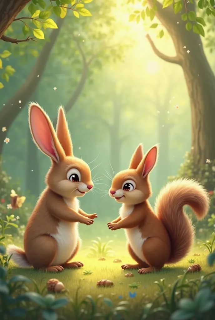 Rabbit: "Squirrel, what's wrong?"