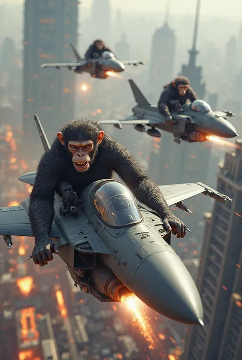 more monkeys with modern aircraft attacking