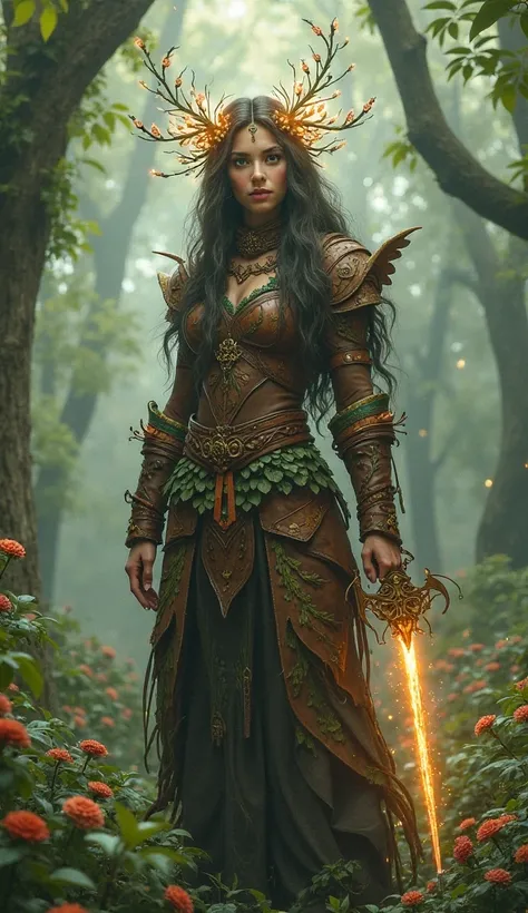 The Guardian of the Sacred Forest
"Depict the holy guardian who lives in an enchanted forest. Let the character's outfit be inspired by natural elements; let him carry leather armor made with leaf patterns and belts in brown tones. Whether you have a magic...