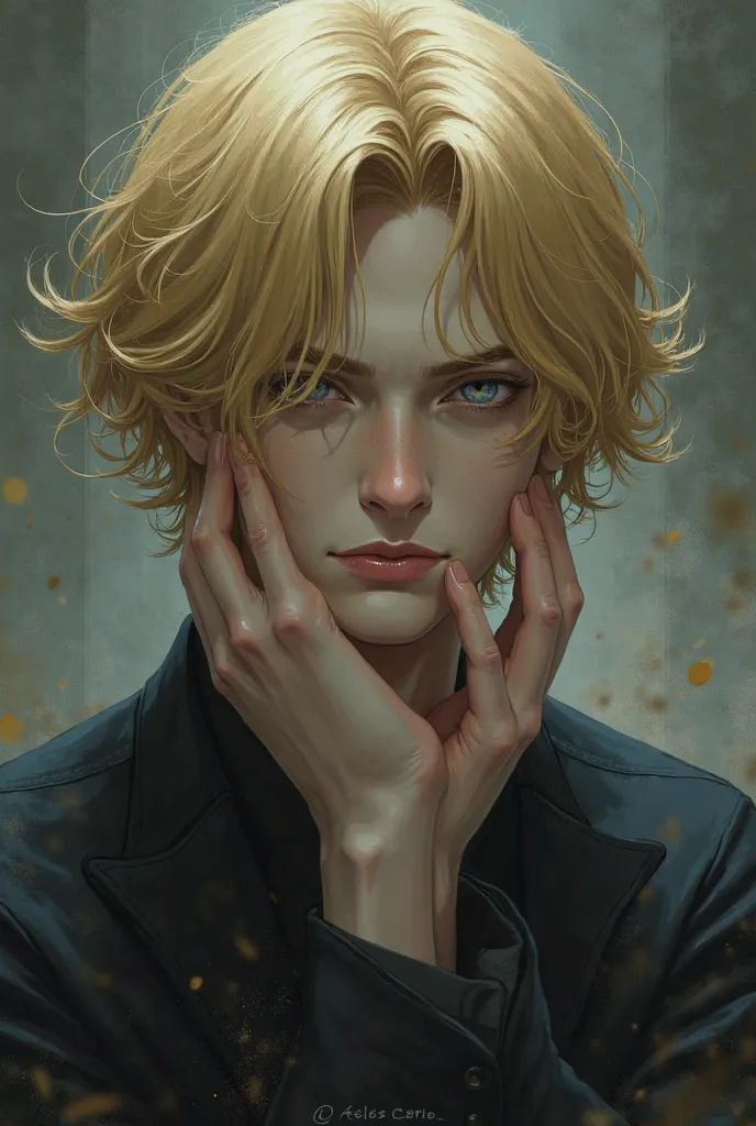 anime, johan liebert. touching face