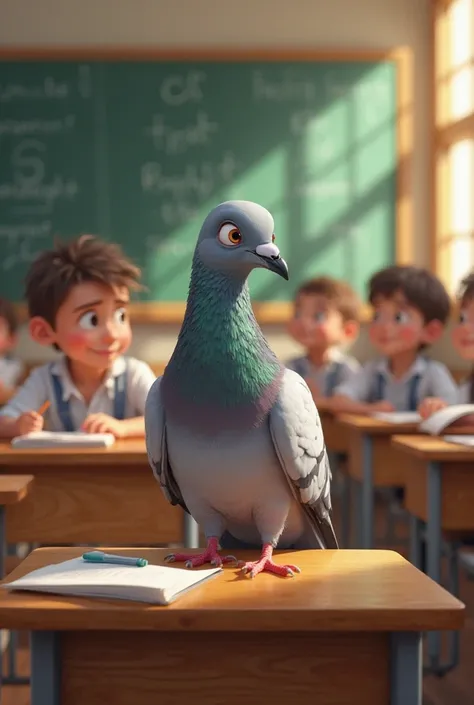 Pigeon learning in class