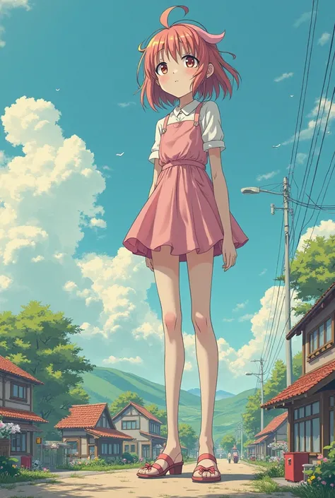 girls height 4000cm at earth, anime